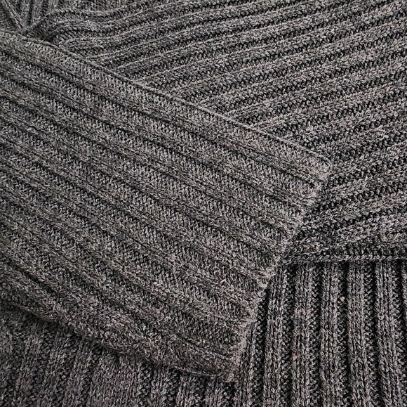 Karen Scott Sport V Neck Cabled Ribbed Sweater Women XL Gray - Picture 4 of 11